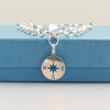 925 Sterling Silver Compass Bracelet - Gift Boxed - Size
