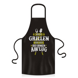 Yora BBQ Apron for Men - Bin am Grillen (German language saying) - Funny Cooking Apron for Men