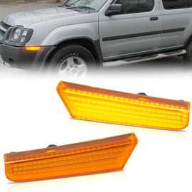 Gempro Amber LED Side Marker Lights for 2002-2004 Nissan Xterra Front Corner Parking Lamps, 2PCS (Amber Len)