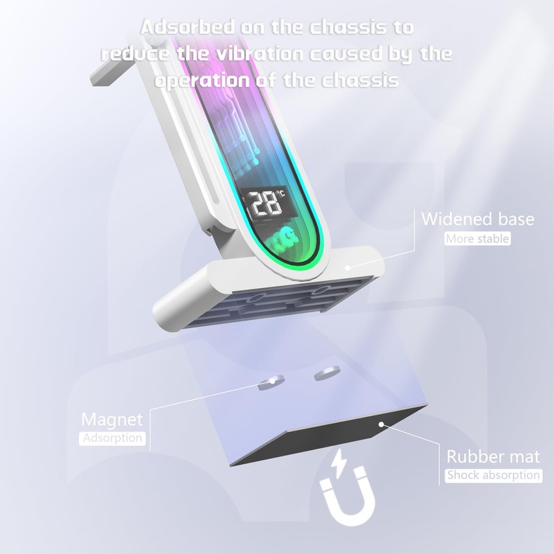 ARGB GPU Support Bracket with Temperature Display（Ambient Case Temp），5V 3pin