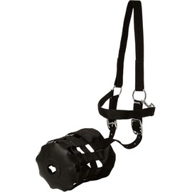 Nylon-Maulkorb für Pferde, COB oder Ponygras, Schwarz (X voll)