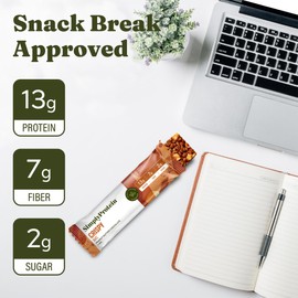 Simply Protein - Peanut Butter Chocolate Crispy Bars - Plant Based Protein Bars - Low Carb, Low Sugar, High Fiber - 13g Protein, 2g Sugar, 7g Fiber - Vegan, Gluten Free, Non GMO, Kosher - 4 Bars