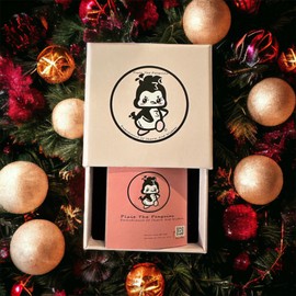 Pixie The Penguins Bubble Letter Necklace Rose Gold (Pixie Rose Gold Necklace L)