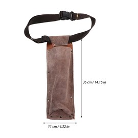 SUPVOX Leather Welding Rod Bag - Pu Leather Holder, Brown Welding Tools Storage Bag with Multiple Compartments for Welders, Home Use, and Workshops