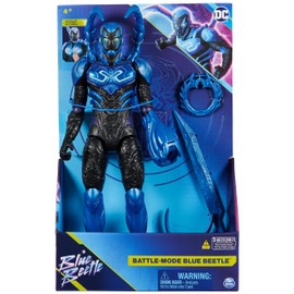 DC Comics, Battle-Mode Blue Beetle Action Figure, 12-inch, Lights & Sounds, Easy to Pose, Movie Superhero Kids Toys for Boys & Girls, Ages 4+
