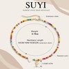 Suyi Initial Necklace Colorful Beaded Necklaces Heart Letters Choker Necklace