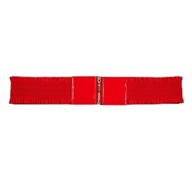 eVogues Plus Size Elastic Zipper Red Hot Belt One Size Fits All - One Size Plus