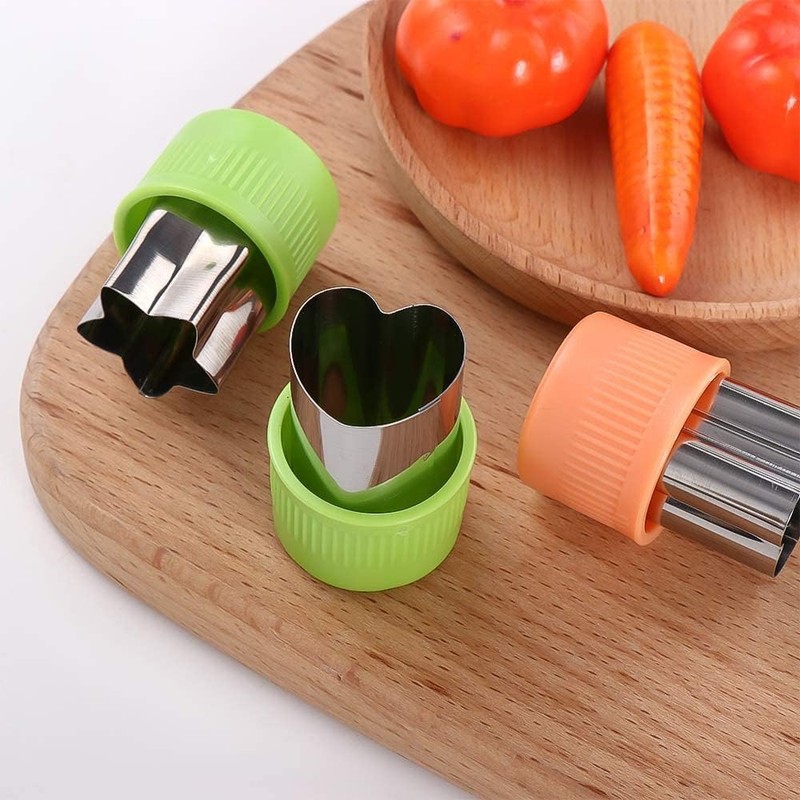 Mini Cookie Vegetable Cutters Fruit Molds, 3Pcs Mini Fruit Cookie