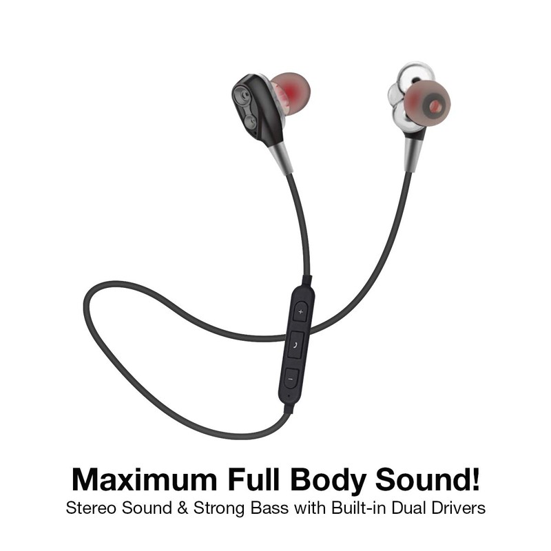 QuikCell CTPRO2-BLK Cross Trainer Pro Sports Stereo Bluetooth Auriculares -