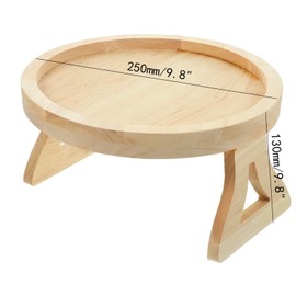 DD-life Sofa Armrest Clip,Clip on Tray Table for Couch Armrest,Foldable Sofa Armrest Clip,Suitable for Drinks/Remote Control/Snacks Holder (Round)