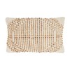 SARO LIFESTYLE Woven Elegance Diamond Throw Pillow Cover, Natural, 14"x20"
