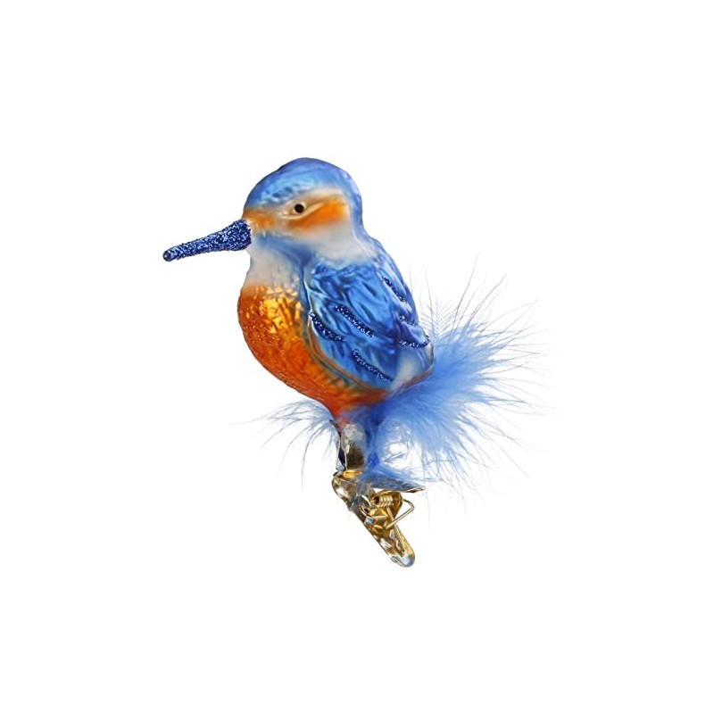 Inge-Glas Bird Clip-On Icebird 10024S014 IGM German Blown Glass Christmas