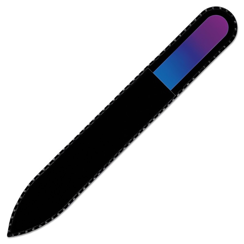 Mont Bleu Coloured Glass Nail File in Black Velvet Bag