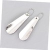 Ipetboom 2pcs Short Handled Stainless Steel Shoe Horns for Men