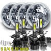 AQJ 4x 5.75" 5-3/4" Round LED Headlights Projector Beam for