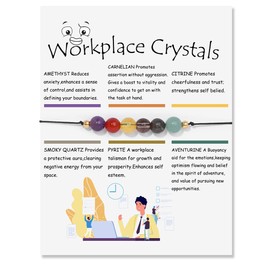 Healing Crystal Wish Bracelets Gifts Semi-Precious Gemstones Beaded Bracelets 8mm Stress Relief Anxiety Yoga Bracelet Mantra Natural Stone Energy Protection Stretch Bracelet for Women Men-Workplace