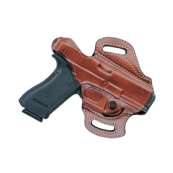 Aker Leather 168 FlatSider XR12 Belt Holster for Glock 19/23, Tan, Right Hand