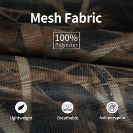 LOOGU Mosquito Suits, Net Bug Pants & Jacket Hood Sets - Ultra-fine Mesh - With Fishing, Hiking, Camping and Gardening, Loogu Grass Camo, Medium/Large
