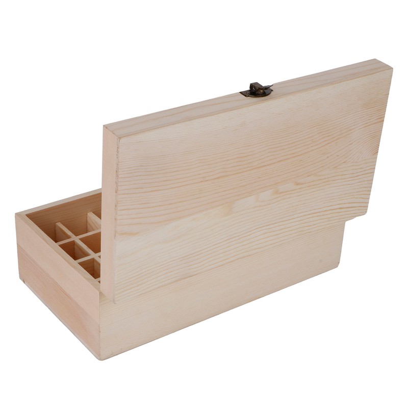 Wooden Essential Oil Storage Box 25 Compartment Storage Box Essential