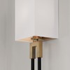 Capital Lighting 644711AB Bleeker Modern Flush Mounted Rectangular White Fabric