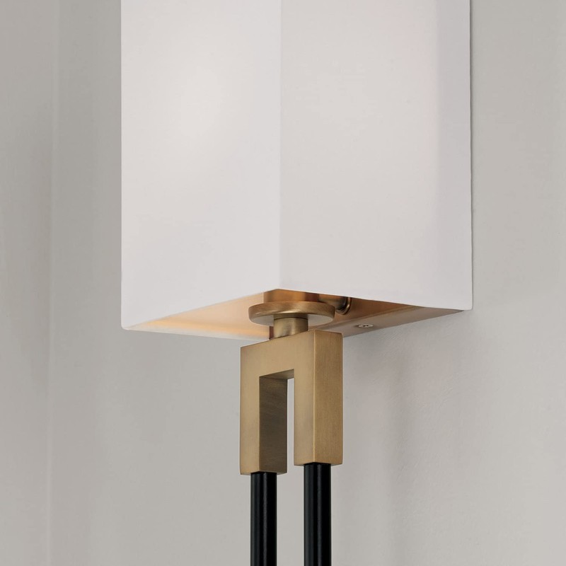 Capital Lighting 644711AB Bleeker Modern Flush Mounted Rectangular White Fabric