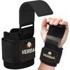 VSL Weight Lifting Hooks Non Slip Rubber Coated Grips, Neoprene
