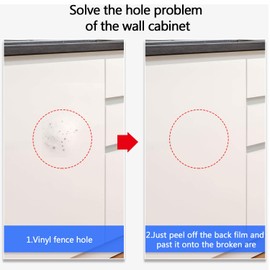 Mudder 20 Pieces Vinyl Siding Repair Kit 6 * 8 Inch Self Adhesive Fence Repair Kit Mobile Home Skirting House PVC Vinyl Fence Parts Hole Covering for Walls Holes Blemishes Tools