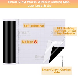 YOFONE Smart Permanent Vinyl for Cricut Joy Machine, Assorted Colors Vinyl Adhesive Bundle, 30 Sheets 5.5" x 12" Smart Vinyl