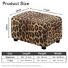 Hechitok Leopard Print Ottoman Cover Square Rectangle Folding Storage Stool