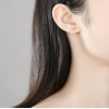 2Pcs Solid 925 Sterling Silver Ball Huggie Hoop Earrings Nose