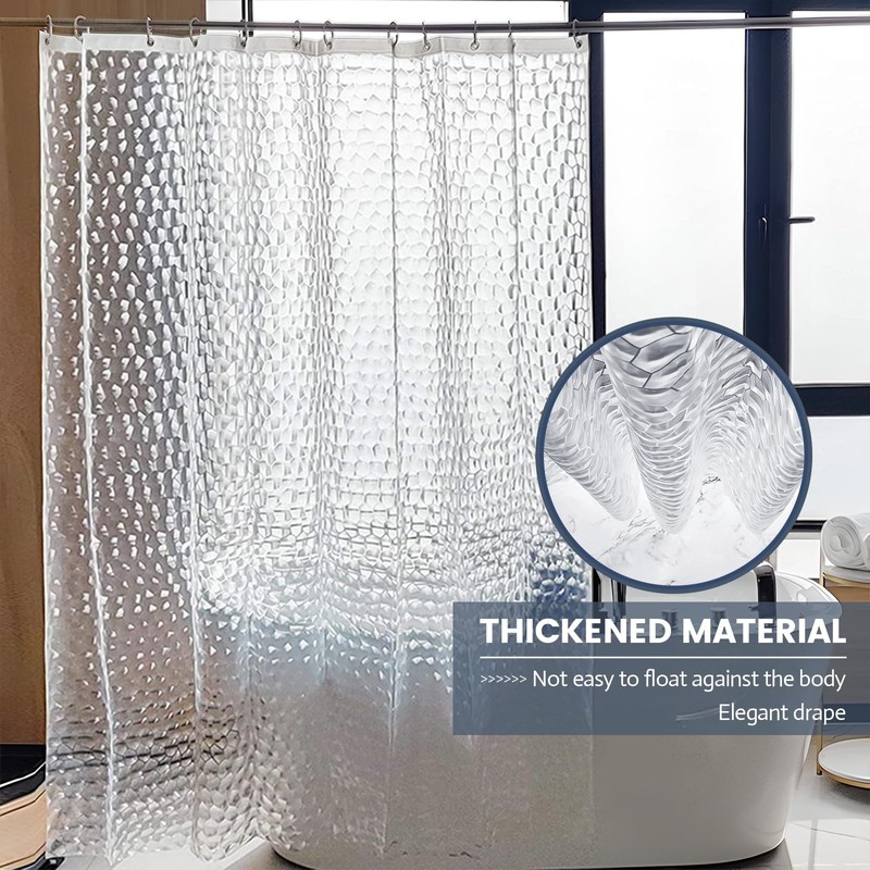 Aeici Shower Curtains 240 cm, Plastic Shower Curtain Bathroom Bathtub