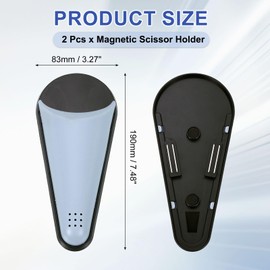 uxcell 2Pcs Magnetic Scissor Holder, Kitchen Scissors Holder with Magnetic Adsorption Drainage Holes Detachable Shears for Kitchen Refrigerator Organization, Blue