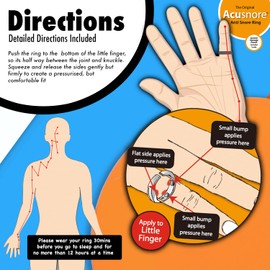 Die Original Acusnore Anti Snore Ring- Weltweit erste & Only Ring mit drei Akupressur Activators- Stop Schnarchen, natürliches Schlafmittel für die Linderung des Schnarchens, Sinus Probleme, unruhiger Schlaf - GELD-ZURÜCK Garantie- Klein Small