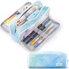 CICIMELON Large Capacity Pencil Case 3 Compartment Pouch Pen Bag