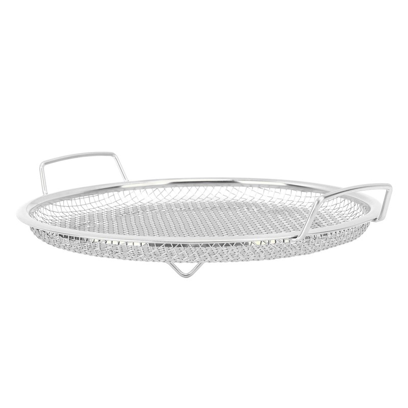 Stainless Steel Fruit Basket Double Handles Metal Mesh Drain Round