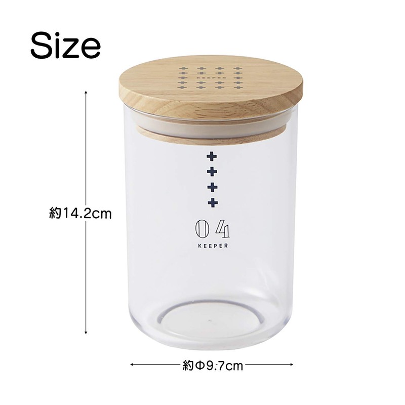 Takenaka T-96531 Round Canister Keeper L, Made in Japan, Natural,