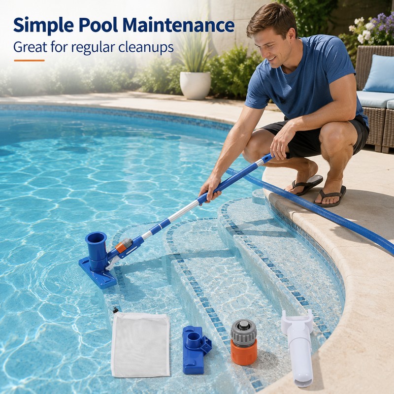 Portable Pool Vacuum Cleaner for Small Pools – 40-Inch Water