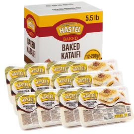 HASTEL Premium Bulk Baked Kataifi Shredded Fillo Dough 5.5 lb (2500 gr) Perfect for Viral Dubai Chocolate Bar Pistachio Kunafa Knafeh Phyllo Dough for Pastries Milky Desserts Pastry Kadayif Crispy Noodles