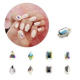 Half Club/Celler Hub_ Women's Trend Fashion Nail Art K9 Glass Thumbstone 24P Set / 하프클럽/셀러허브_여성트랜드패션 네일아트 K9 글라스 엄지스톤 24p 세트