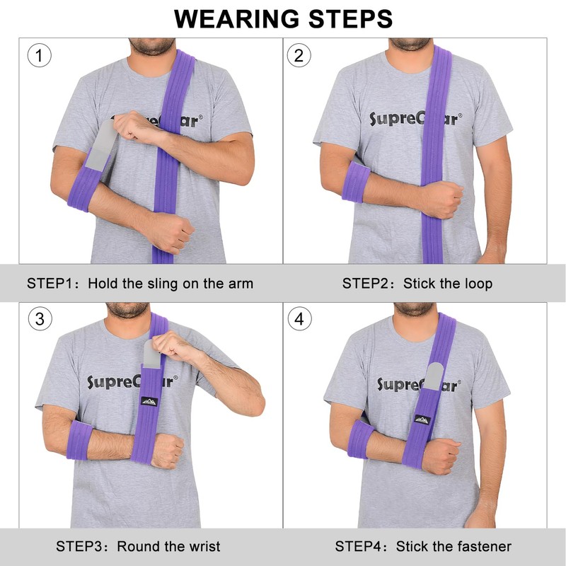 supregear Arm Sling Adjustable Lightweight Comfortable Shoulder Sling Breathable Medical