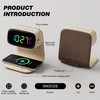 Digital Alarm Clock with Wireless Fast Charging Station 15W Touch