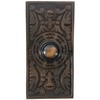 Rectangular Fern Motif Push Button Victorian Doorbell - The Fairmont
