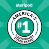 Steripod Clip-on Toothbrush Protector, Green/Silver, 2 Count