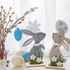 HERZWILD Felt Rabbit Stand for Easter, Easter Decoration, Easter Bunny