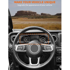 Savadicar Carbon Fiber Interior Accessories - Instrument Panel Trim Set for 2018-2023 Jeep Wrangler JL JLU 4XE & Gladiator JT - Premium Texture Interior Decor Upgrade Option, 3-Piece