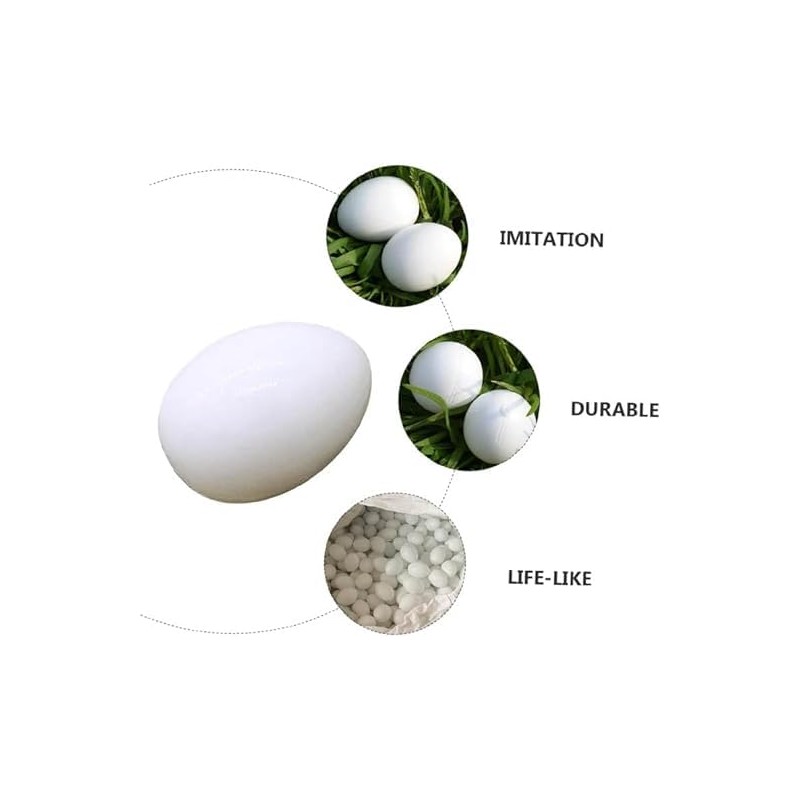 10pcs Solid Parrot Plastic Fake Eggs Realistic Simulated Fake Bird
