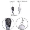 EVER FAITH® Austrian Crystal Angel Wing Hoop Earrings Silver-Tone -