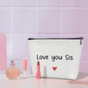 HUQIL Makeup Bag for Women Love You Sis, Sister Gifts