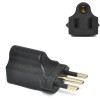 Ceptics Italy Travel Plug Adapter Accepts NEMA 5-15R - ETL