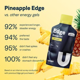 Generation UCAN UCAN Edge Energy Gel Shots, Pineapple (12, 1.87 Ounce Packets) for Running, Training, Workouts, Fitness, Cycling, Crossfit | Sugar-Free, Vegan, & Keto Friendly Energy Supplement